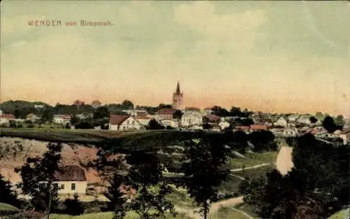 Ak Cesis Wenden Lettland, Gesamtansicht, Blick von Birkenruh