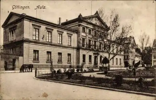 Ak Göttingen in Niedersachsen, Aula, Pferde