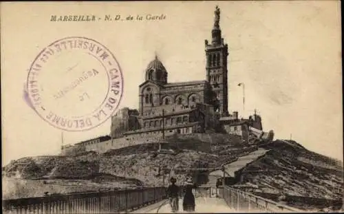 Ak Marseille Bouches du Rhône, N. D. de la Garde