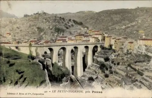 Ak Tournon sur Rhone Ardeche, Brücke, Gesamtansicht