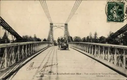 Ak Tonnay Charente en Charente Maritime, Pont suspendu