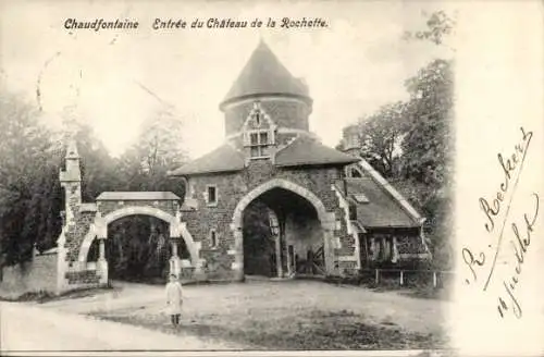 Ak Chaudfontaine Wallonien Lüttich, Entree du Chateau de la Rochette