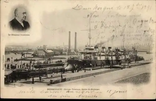 Ak Dunkerque Dünkirchen Nord, Senateur Trystram, Ecluse Tristam Sortie du Pothuau