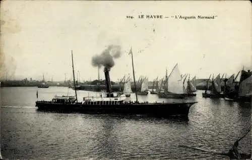 Ak Le Havre Seine Maritime, Schiff L'Augustin Normand, Segelboote