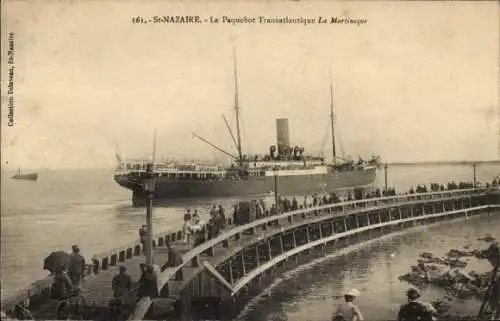 Ak Saint Nazaire Loire Atlantique, Le Paquebot Transatlantique La Martinique