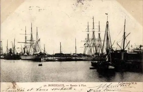Ak Bordeaux Gironde, Bassin a Flot