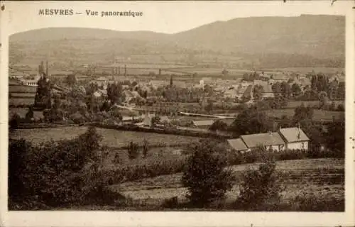 Ak Mesves sur Loire Nievre, Panoramablick