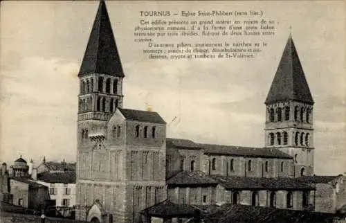 Ak Tournus Saône et Loire, Kirche Saint Philibert
