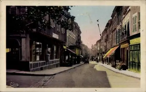 Ak Tournus Saône et Loire, La Poste et la Grand' Rue