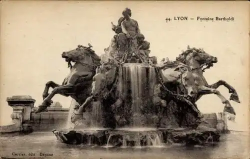 Ak Lyon Rhône, Fontaine Bartholdi