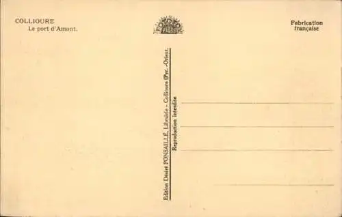Ak Collioure Pyrénées-Orientales, Le port d'Amont