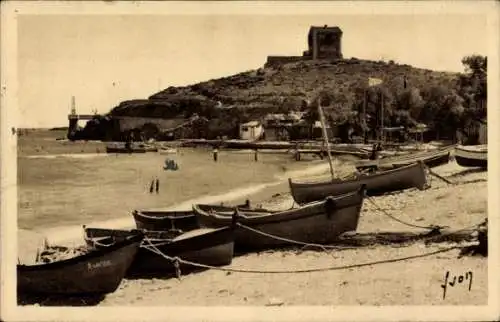 Ak Port Vendres Pyrénées Orientales, La Plage de Tamaris
