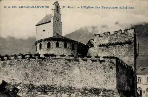 Ak Luz Saint Sauveur Hautes Pyrénées, Eglise des Templiers