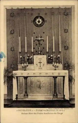 Ak Paray le Monial Saône et Loire, Bethleem, Altar