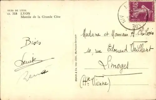 Ak Lyon Rhône, Montee de la Grande Cote