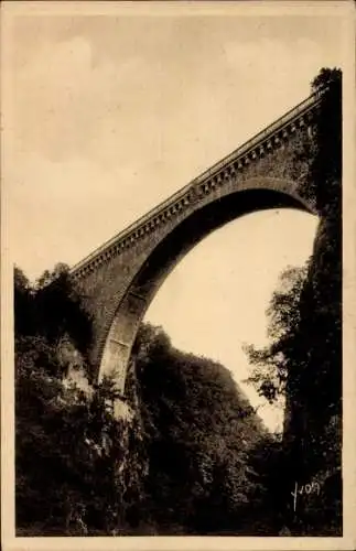 Ak Luz Saint Sauveur Hautes Pyrénées, Pont Napoleon