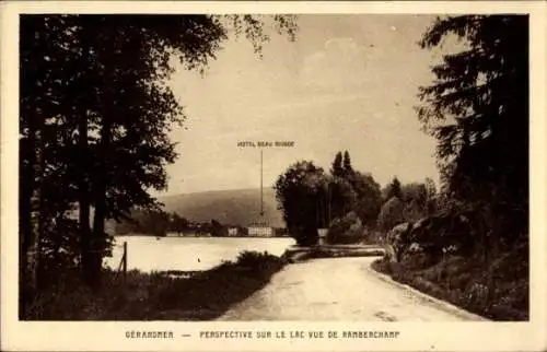 Ak Gérardmer Lothringen Vosges, Perspective sur le lac vue de Ramberchamp