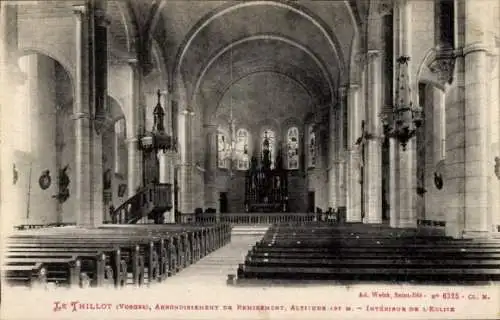 Ak Le Thillot Lothringen Vosges, Innenansicht der Kirche