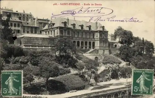 Ak Saint Étienne Loire, Ecole de Dessin