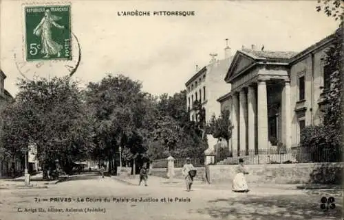 Ak Privas Ardèche, Le Cours du Palais de Justice et le Palais