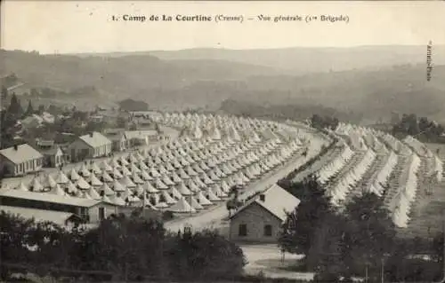 Ak La Courtine Creuse, Camp de La Courtine, Vue Generale
