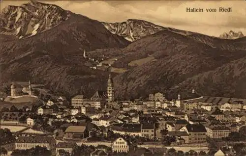 Ak Hallein in Salzburg, Blick vom Riedl