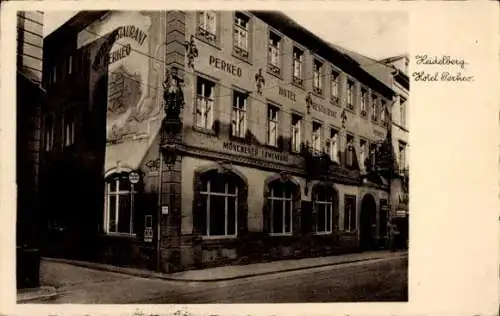 Ak Heidelberg am Neckar, Hotel Perkeo, Straßenansicht