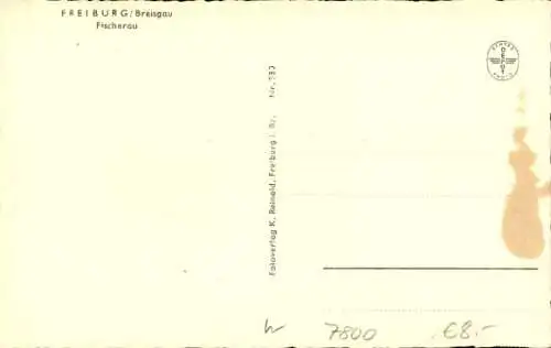 Ak Freiburg im Breisgau, Fischerau