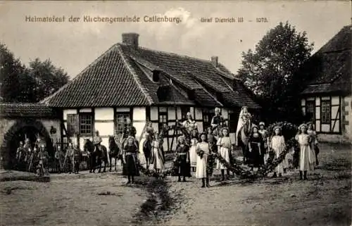 Ak Katlenburg Lindau, Heimatfest der Kirchengemeinde, historische Szene, Graf Dietrich III. 1075