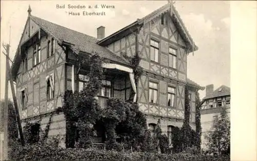 Ak Bad Sooden Allendorf an der Werra Hessen, Haus Eberhardt, Fachwerkhaus