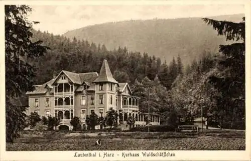 Ak Lautenthal Langelsheim am Harz, Kurhaus Waldschlößchen