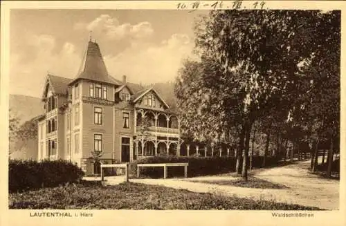 Ak Lautenthal Langelsheim im Harz, Waldschlösschen