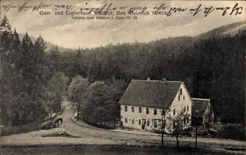 Ak Altenau Clausthal Zellerfeld im Oberharz, Gast- und Lagerhaus Waldhof