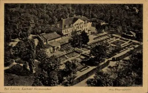 Ak Bad Lausick in Sachsen, Hermannsbad, Original Fliegeraufnahme