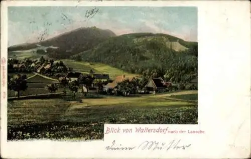 Ak Waltersdorf Großschönau Oberlausitz, Panorama mit der Lausche