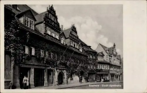 Ak Saalfeld an der Saale Thüringen, Stadt-Apotheke