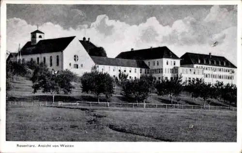 Ak Rosenharz Bodnegg in Oberschwaben, St. Gertrudisheim, Ansicht von Westen