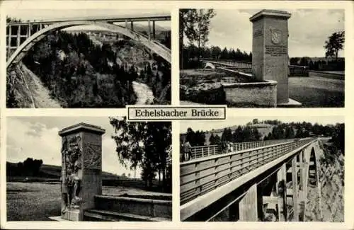Ak Rottenbuch Oberbayern, Echelsbacher Brücke im Ammertal