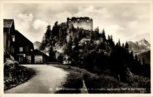 Ak Pfronten im Allgäu Bayern, Burg Falkenstein, Ruine, Burghotel, Aggenstein