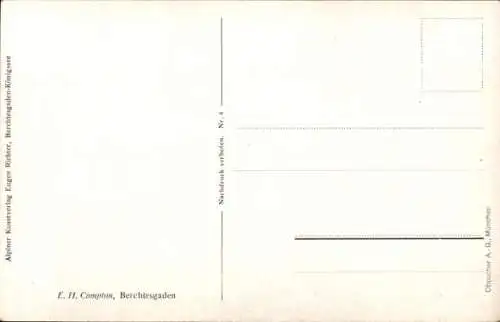 Künstler Ak Compton, Edward Harrison, Berchtesgaden in Oberbayern, Panorama