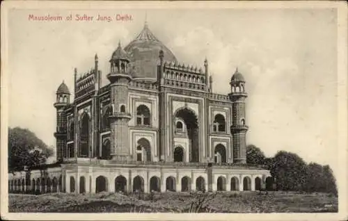 Ak Delhi Indien, Mausoleum von Sufter Jung