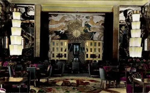 Ak Interieur du Grand Paquebot Normandie, Le Grand Salon, French Line