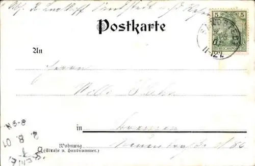 Ak Drei Jungen, Portrait, Zylinder, Gehstock