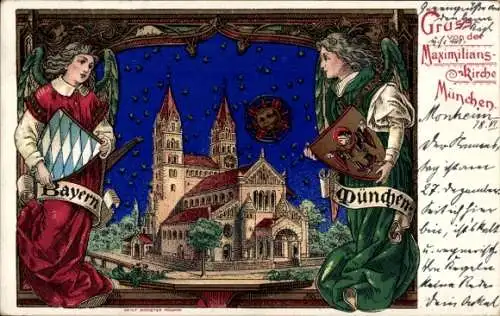 Künstler Ak München, Maximilianskirche