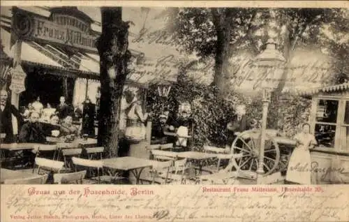 Ak Berlin Kreuzberg Hasenheide, Restaurant Franz Mittmann, Hasenheide 20