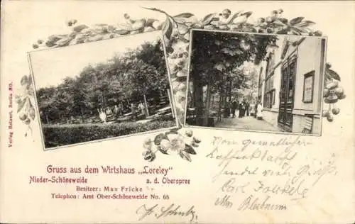 Ak Berlin Treptow Niederschöneweide, Wirtshaus Loreley