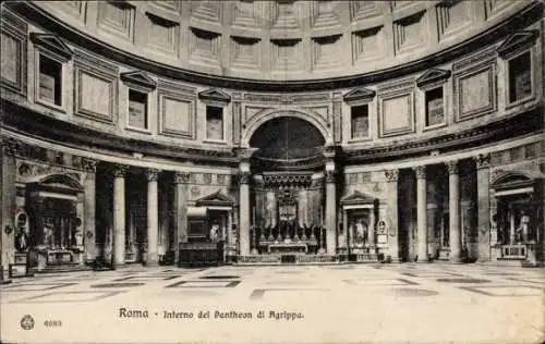 Ak Roma Rom Lazio, Interno del Pantheon di Agrippa