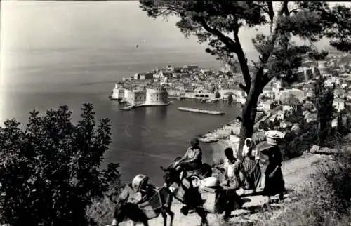Ak Dubrovnik Kroatien, Teilansicht