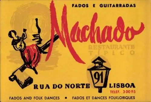 Ak Lisboa Lissabon Portugal, Rua do Norte, Restaurant Machado