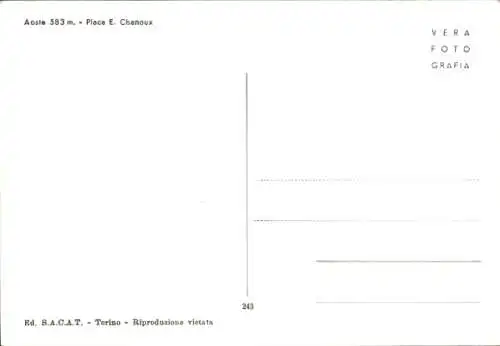 Ak Aosta Aostatal, Piazza Emilio Chanoux